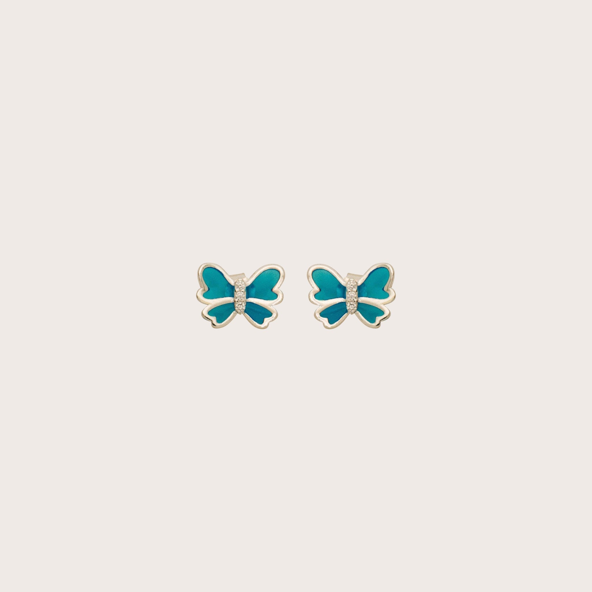 Pave Butterfly Stud Earrings