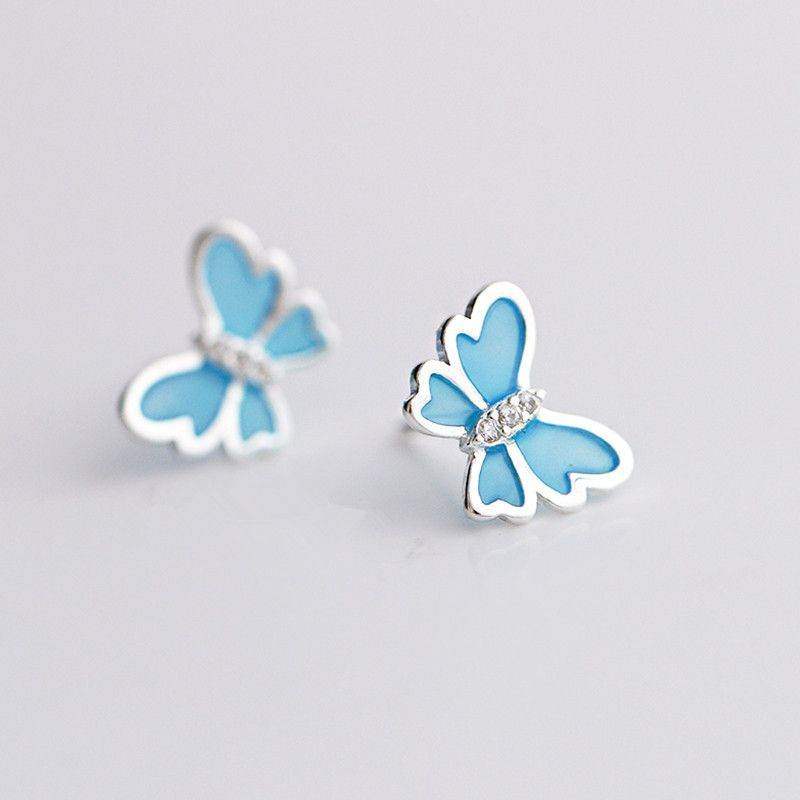 Pave Butterfly Stud Earrings - Aventus