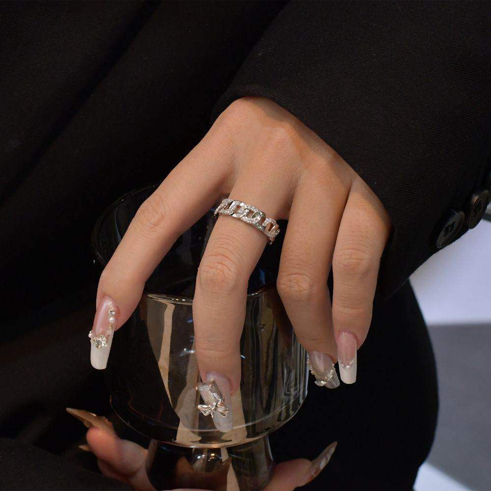 Pave Chain Link Ring - Aventus