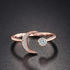 Pave Crescent Moon Ring - Aventus