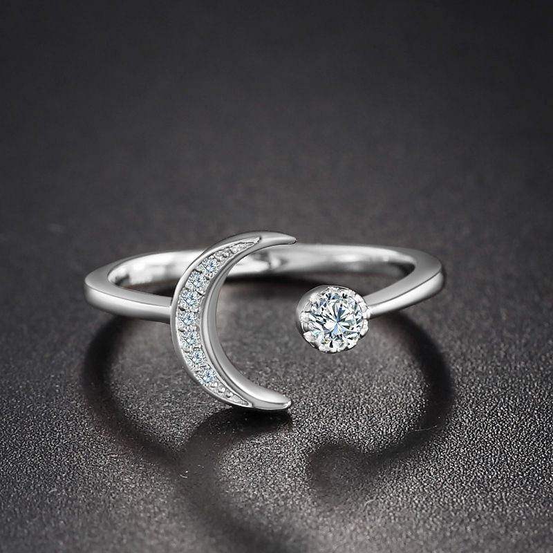 Pave Crescent Moon Ring - Aventus