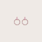 Pave Hexagon Stud Earrings