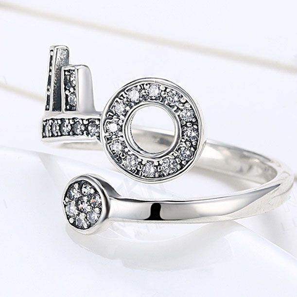 Pave Key Open Ring - Aventus