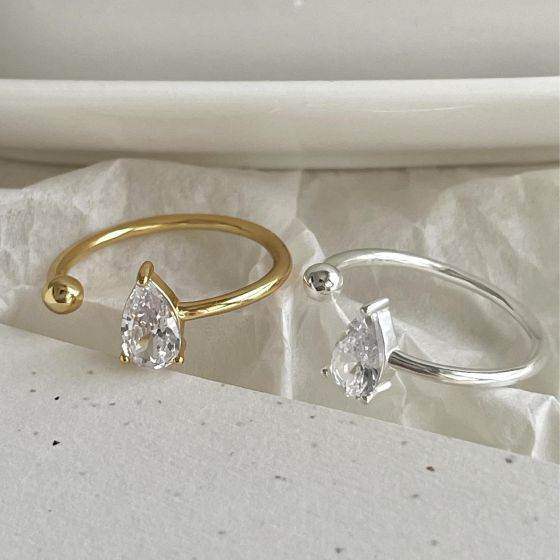 Pear-Drop Adjustable Ring - Aventus