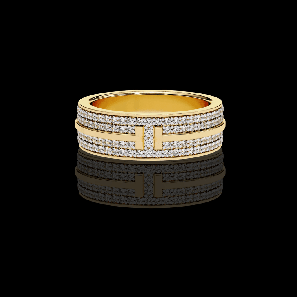 Perfect Moissanite Diamond Engagement Ring Gift for Her Silver Gold Plated Band - Aventus