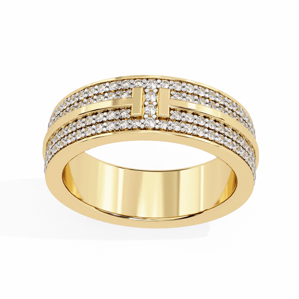 Perfect Moissanite Diamond Engagement Ring Gift for Her Silver Gold Plated Band - Aventus