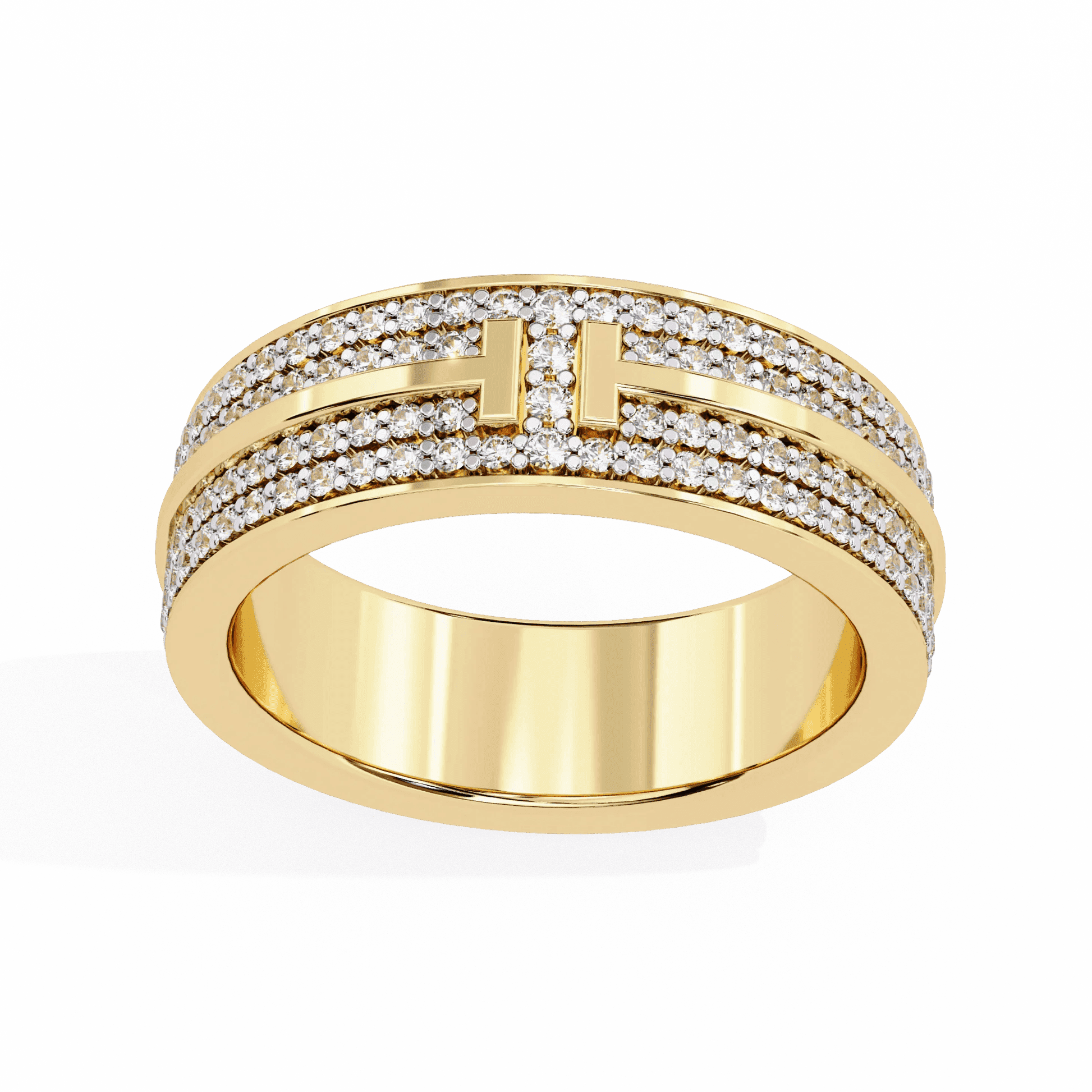 Perfect Moissanite Diamond Engagement Ring Gift for Her Silver Gold Plated Band - Aventus