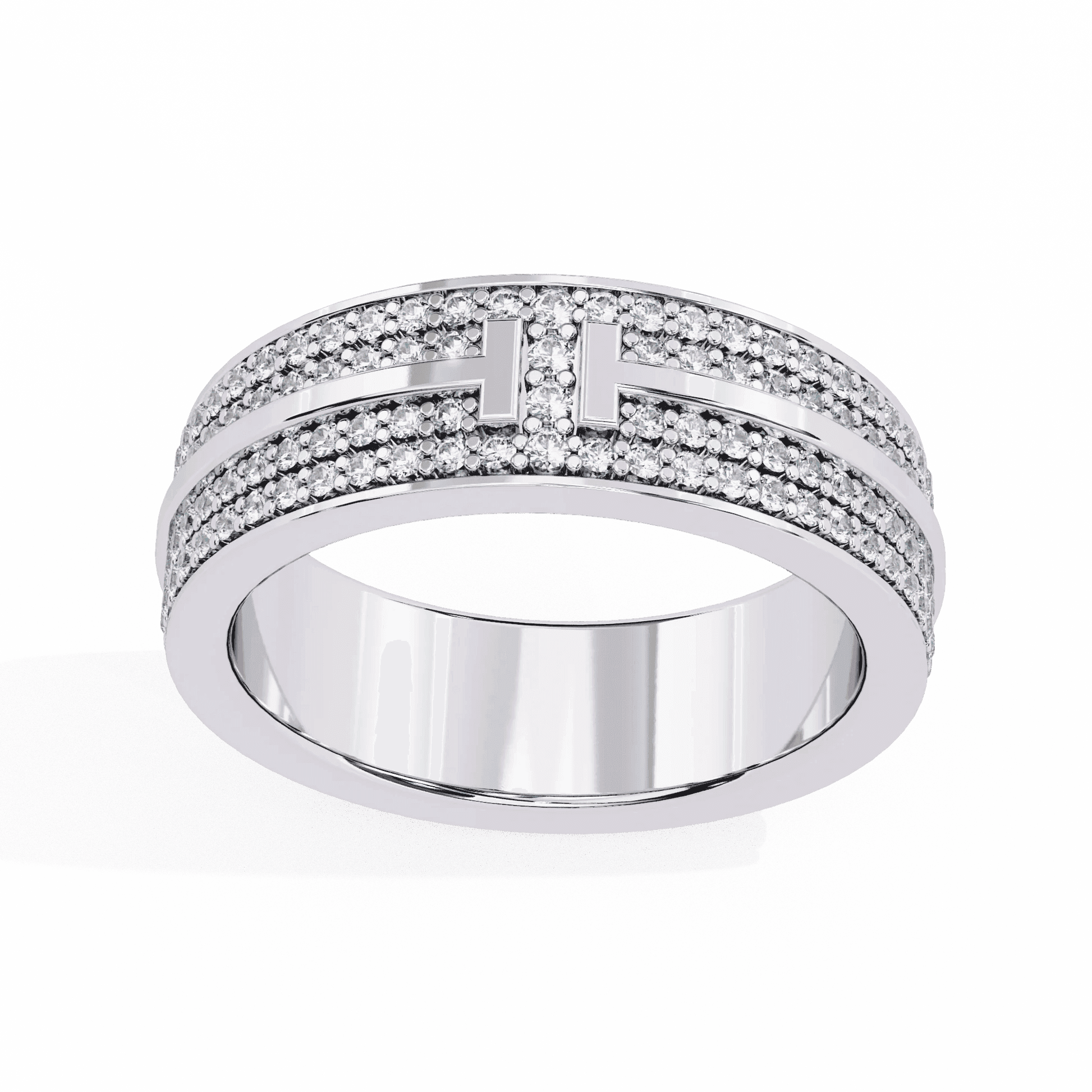 Perfect Moissanite Diamond Engagement Ring Gift for Her Silver Gold Plated Band - Aventus