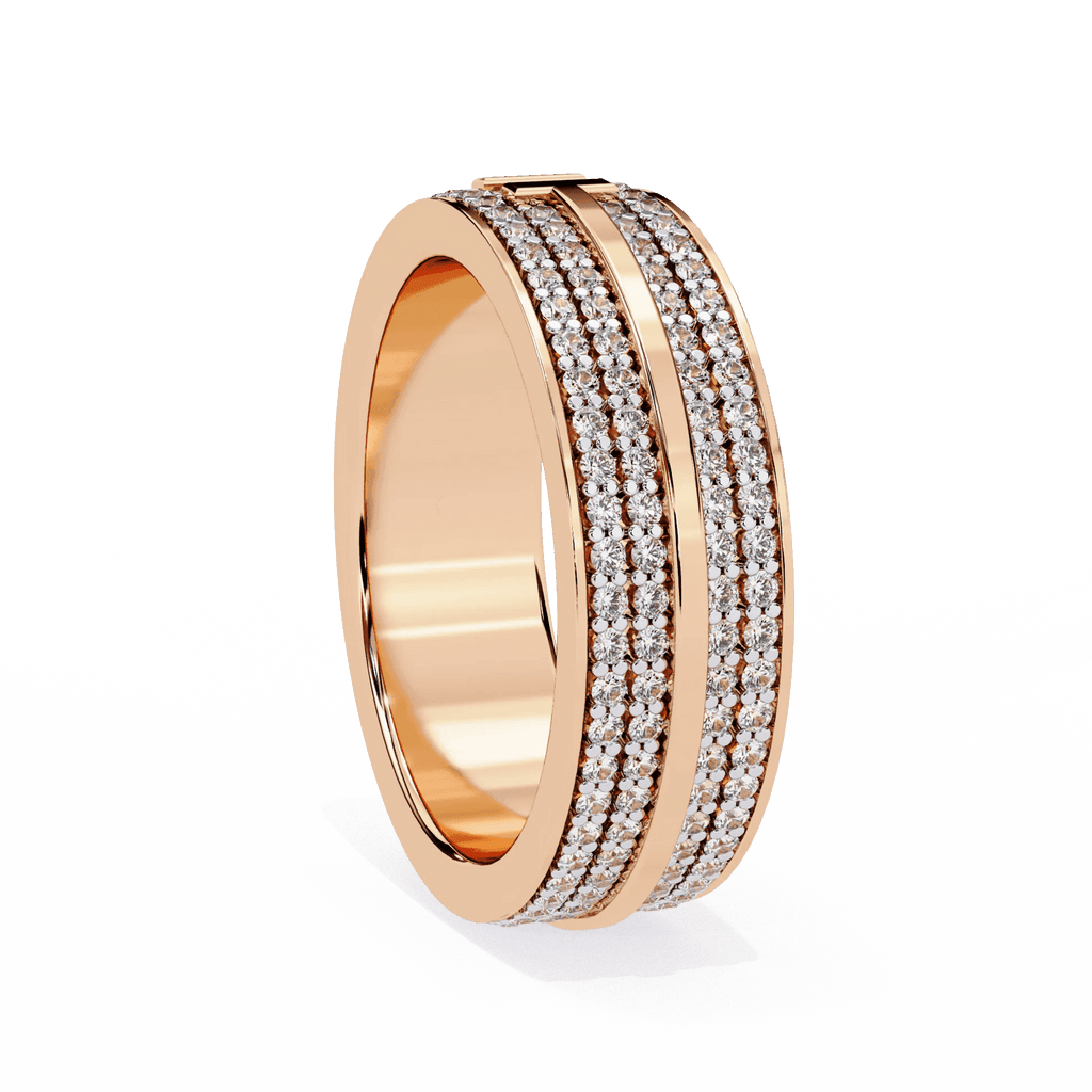 Perfect Moissanite Diamond Engagement Ring Gift for Her Silver Gold Plated Band - Aventus