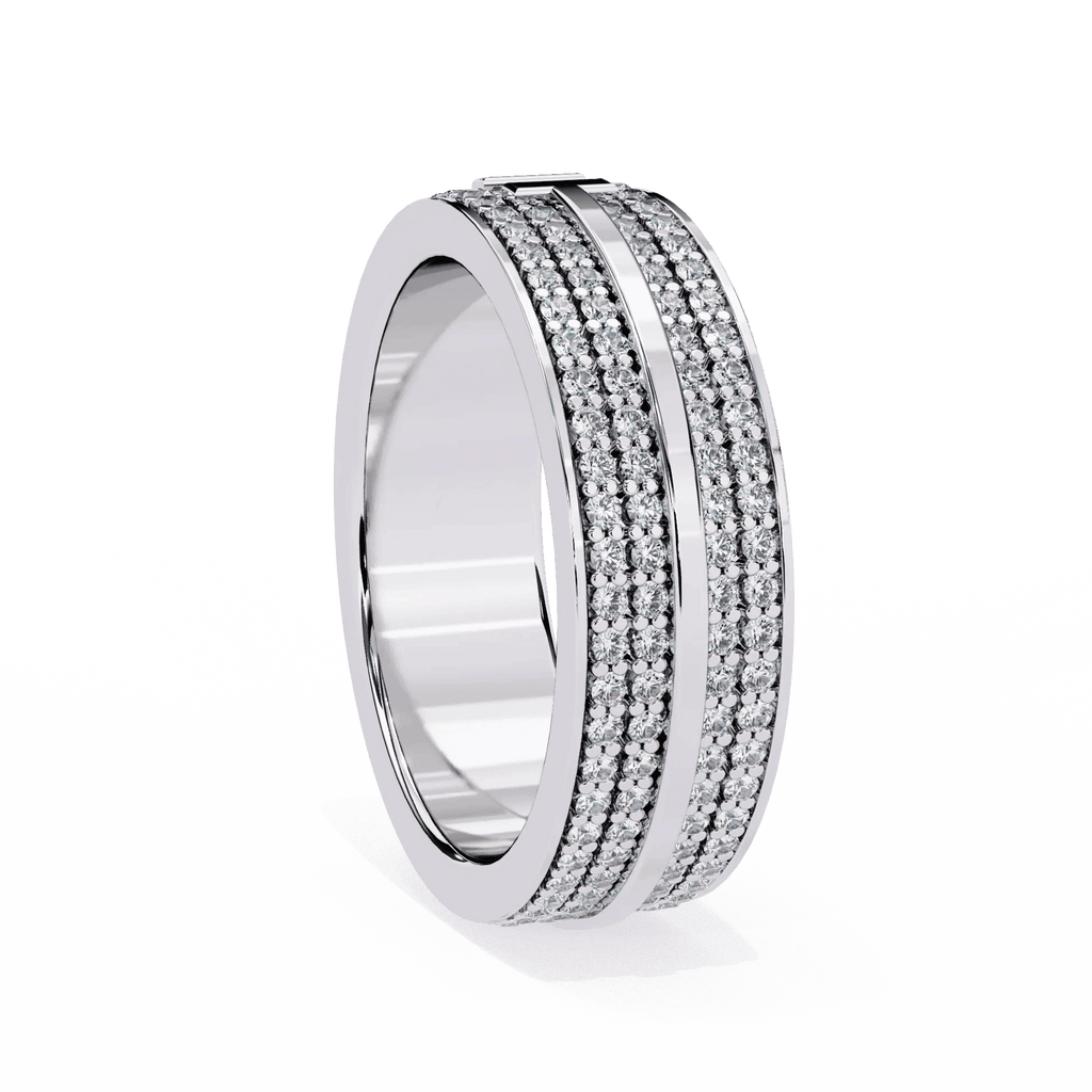 Perfect Moissanite Diamond Engagement Ring Gift for Her Silver Gold Plated Band - Aventus