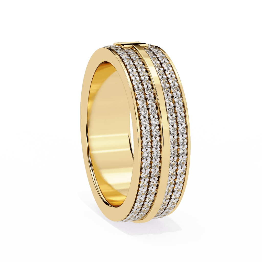 Perfect Moissanite Diamond Engagement Ring Gift for Her Silver Gold Plated Band - Aventus