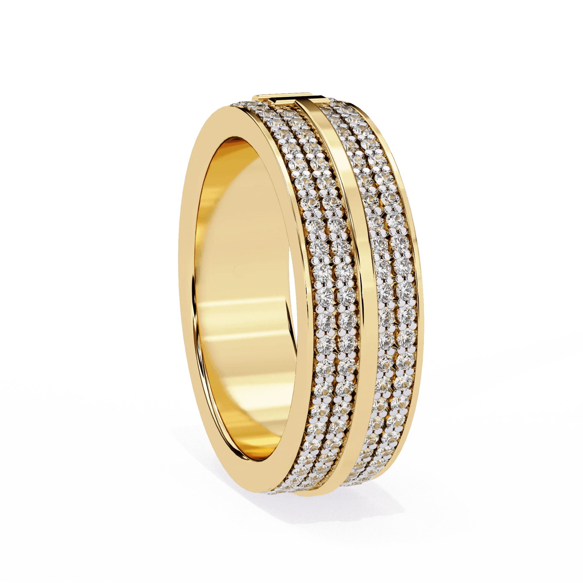 Perfect Moissanite Diamond Engagement Ring Gift for Her Silver Gold Plated Band - Aventus