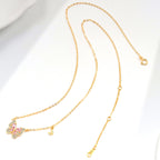 Pink Butterfly Pendant Necklace