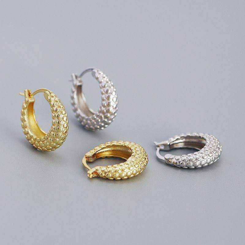 Rivet Huggie Hoop Earrings - Aventus