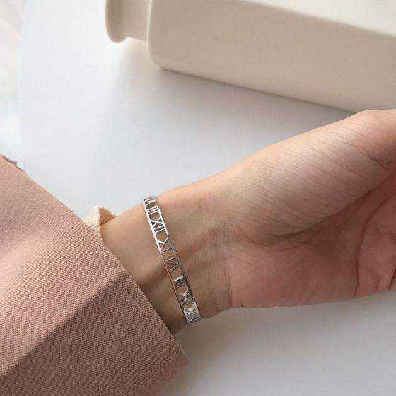 Roman Numeral Cuff Bracelet - Aventus