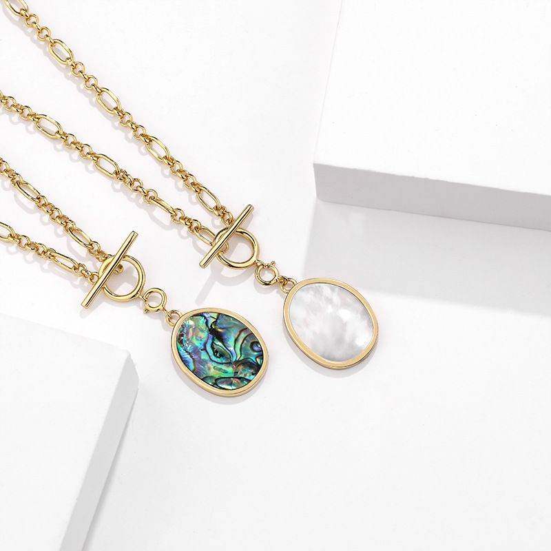 Round Abalone Shell Necklace - Aventus