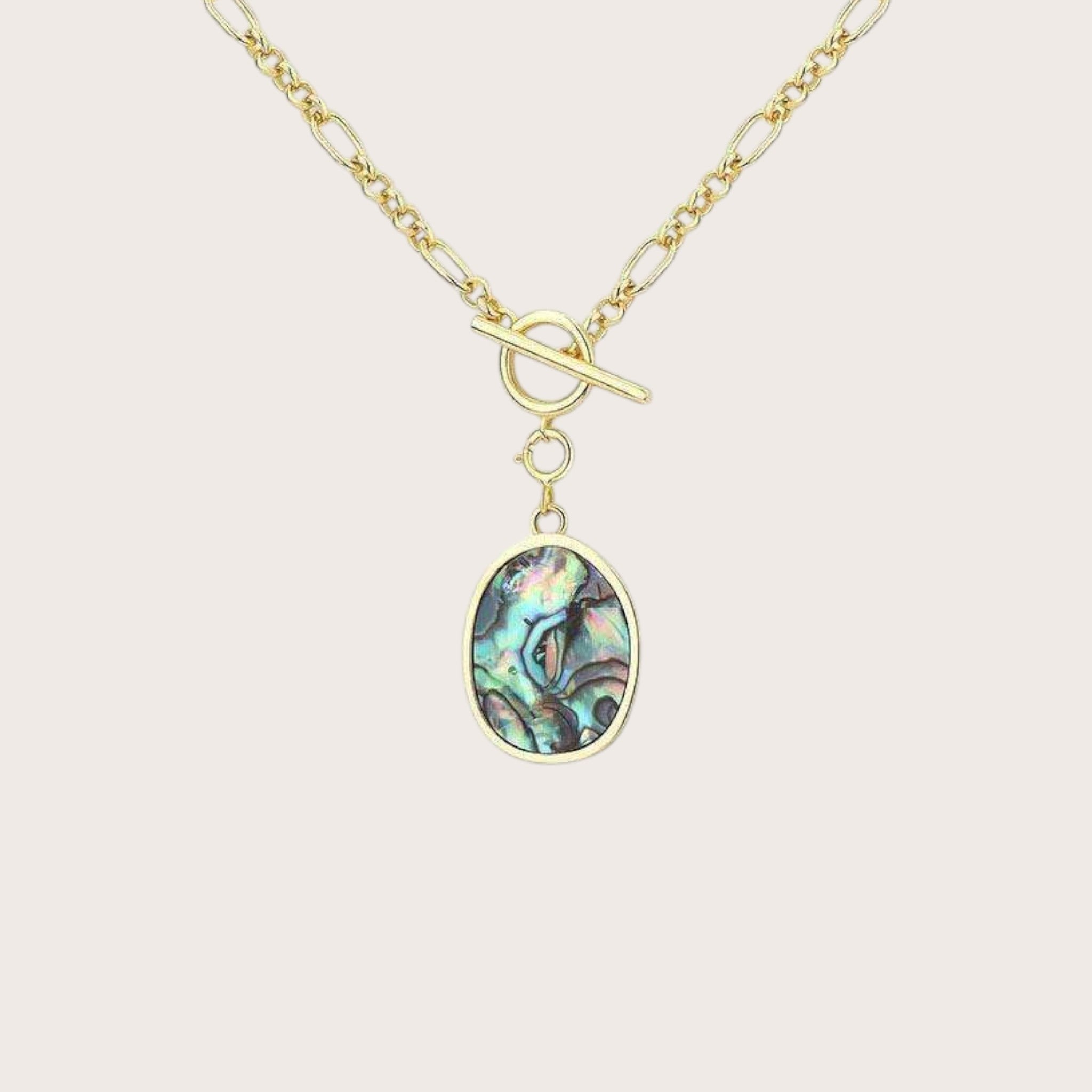 Round Abalone Shell Necklace