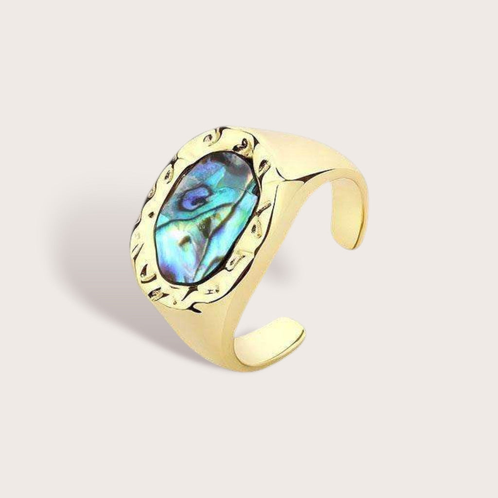 Round Abalone Shell Ring