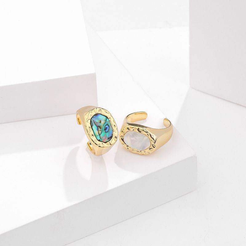 Round Abalone Shell Ring - Aventus