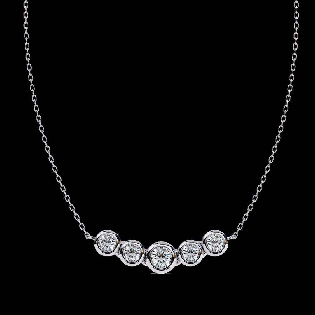 Round Cut Moissanite Pendant Necklace for Women – Brilliant Sparkle - Aventus