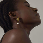 Pearl Love Knot Earrings - Aventus