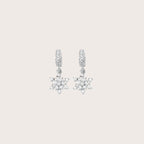 Snowflake Hoop Drop Earrings