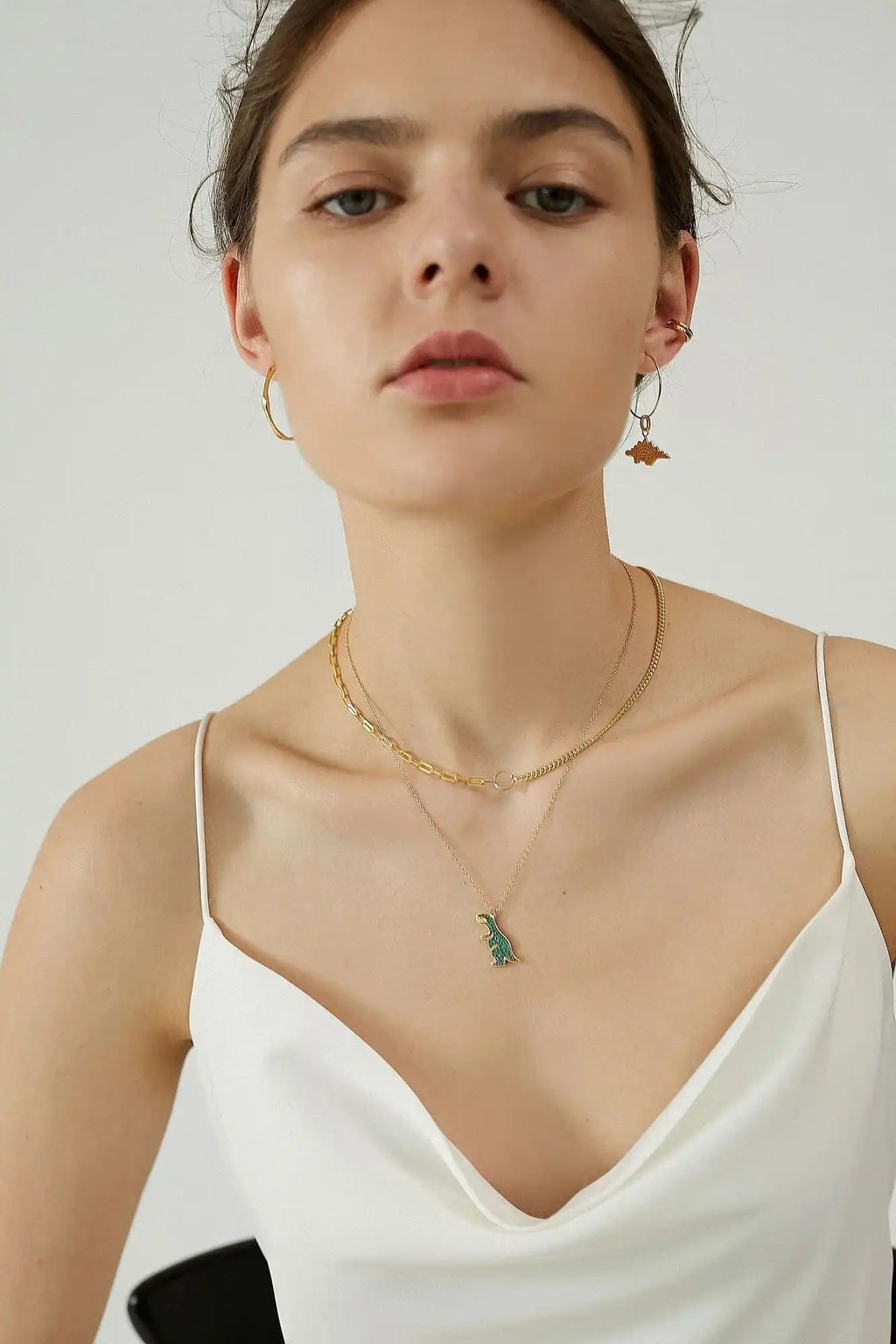 Split Papercip Curb Chain Necklace