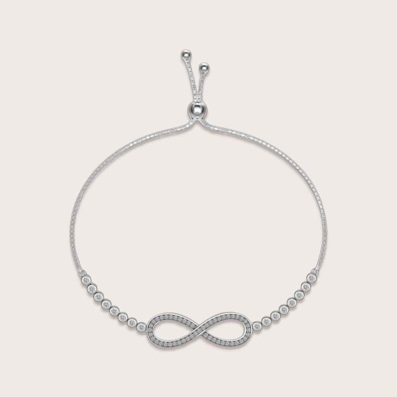 Sterling Silver Infinity Bolo Bracelet - Aventus