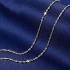 Sterling Silver Twisted Chain Necklace - Aventus