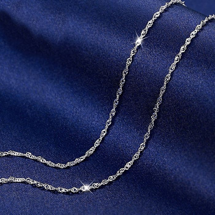 Sterling Silver Twisted Chain Necklace