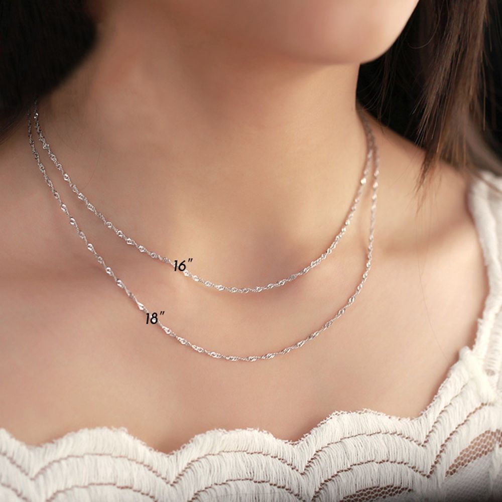 Sterling Silver Twisted Chain Necklace
