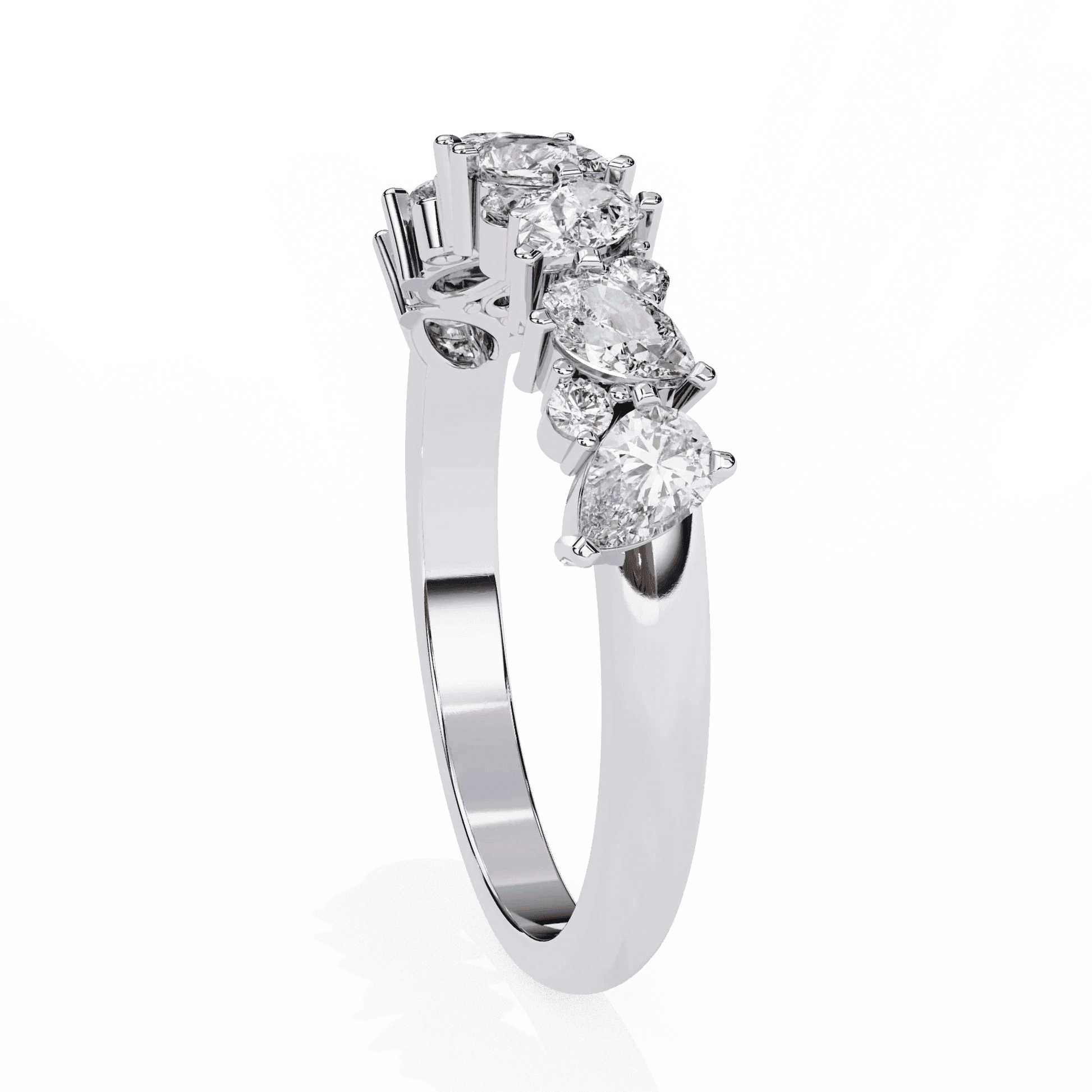 Thorn Edgy Botanical Moissanite Diamond Ring - Aventus