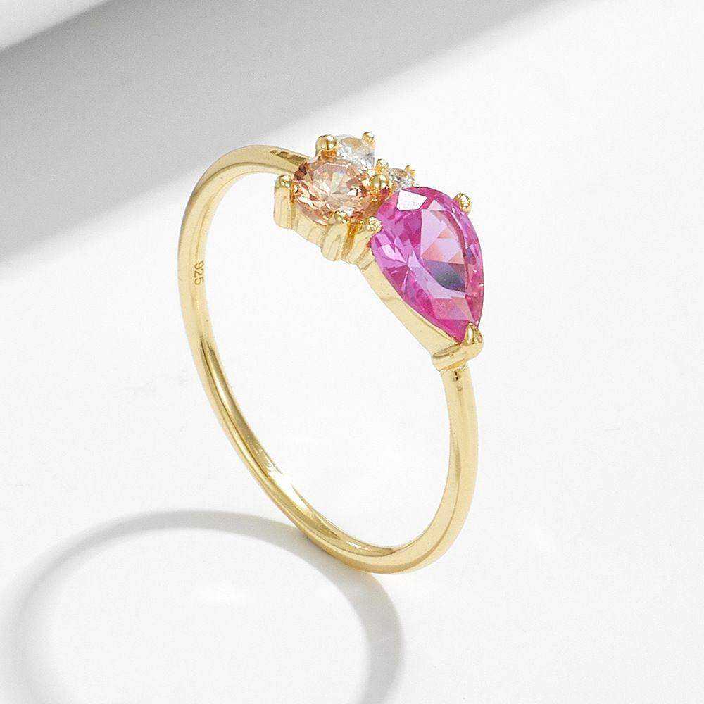Pink Waterdrop Ring - Aventus