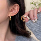 Twisted Circle Hoop Earrings - Aventus