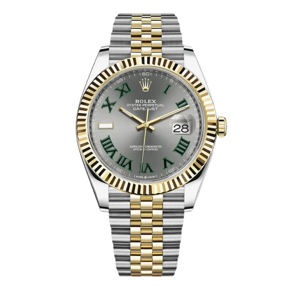 Datejust II 41 / 36mm Rhodium Dial 126333 “Wimbledon” Flutted / Jubilee