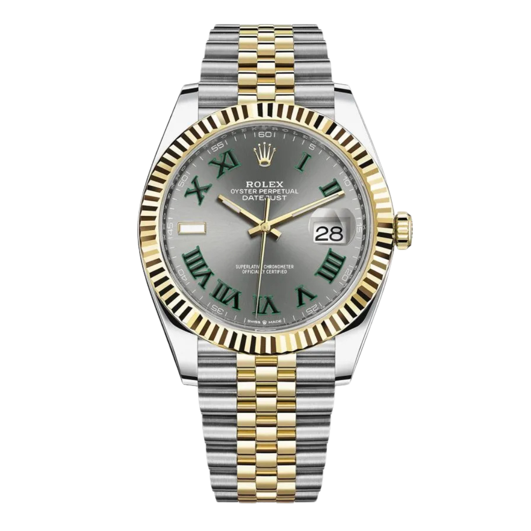 Datejust II 41 / 36mm Rhodium Dial 126333 “Wimbledon” Flutted / Jubilee