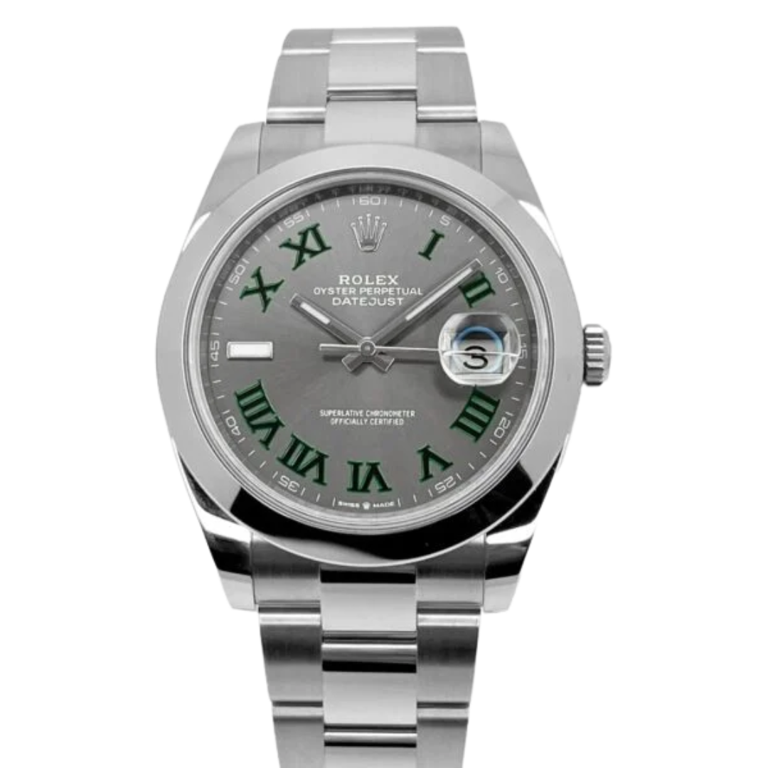 Datejust 41 / 36mm Rhodium Dial 126300 “Wimbledon” Oyster