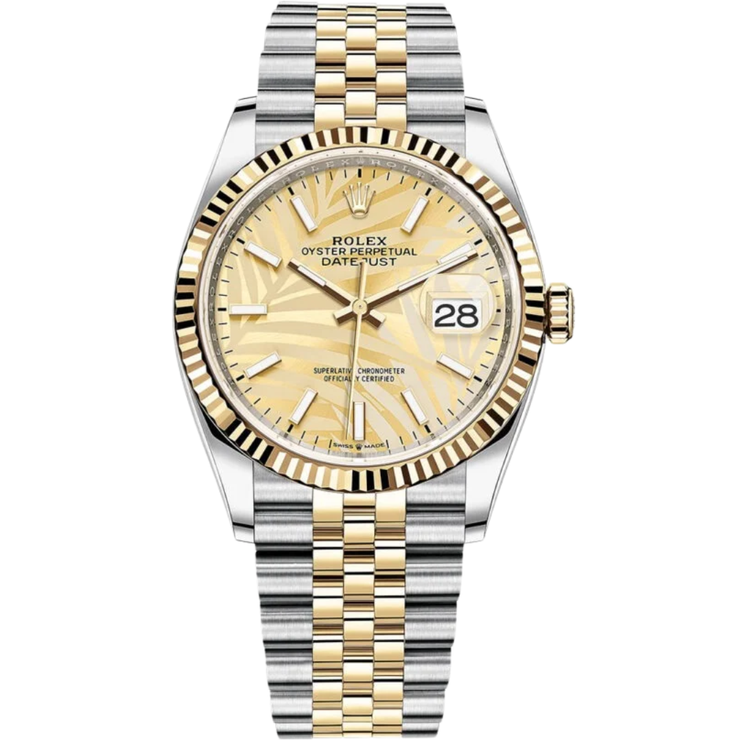 Datejust 41 / 36mm Gold Palm Motif Dial 126233