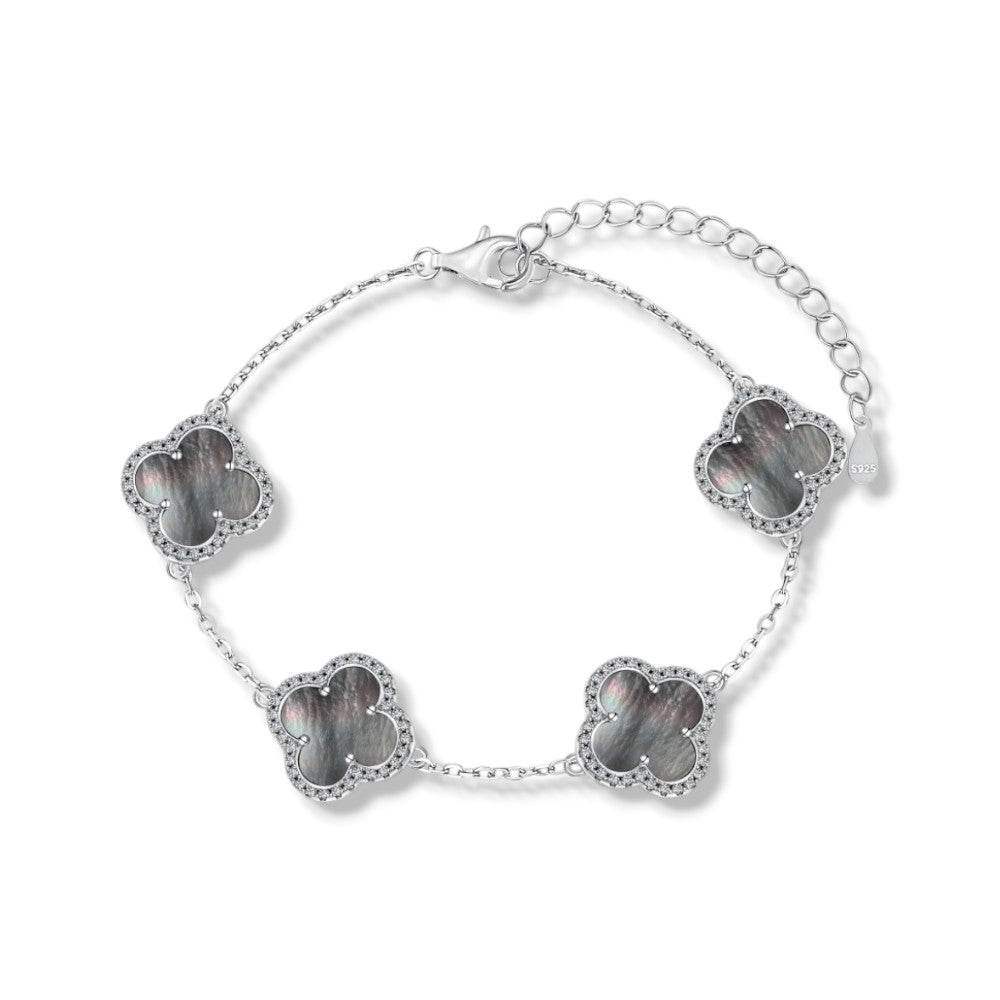 Iridescent Pave Clover Bracelet - Aventus